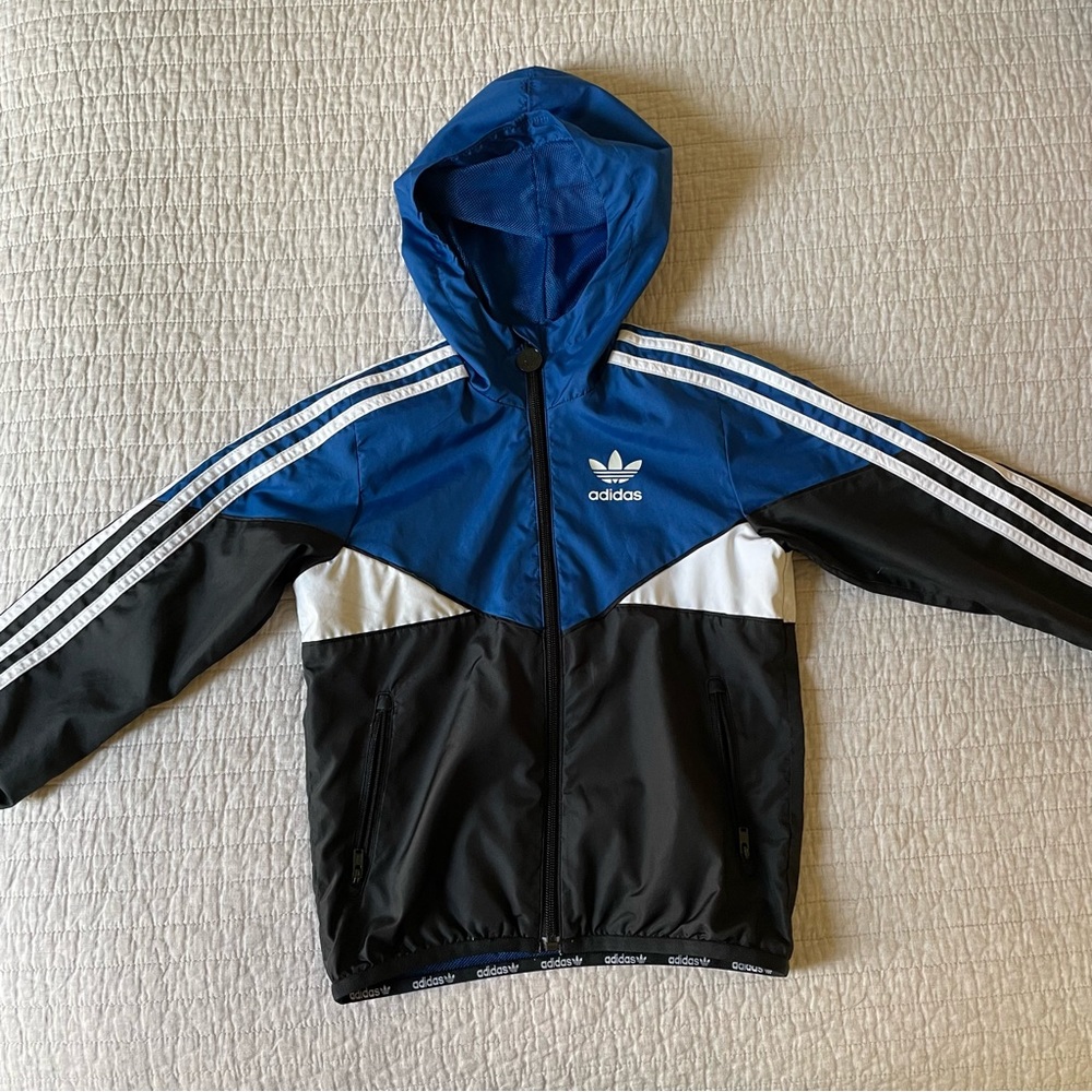 adidas Boys Windbreaker Jacket - Size 4-5Y